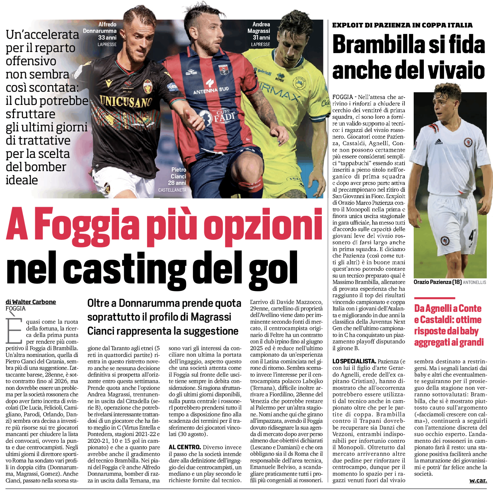 Clicca per ingrandire l'articolo Clicca per ingrandire l'articolo
